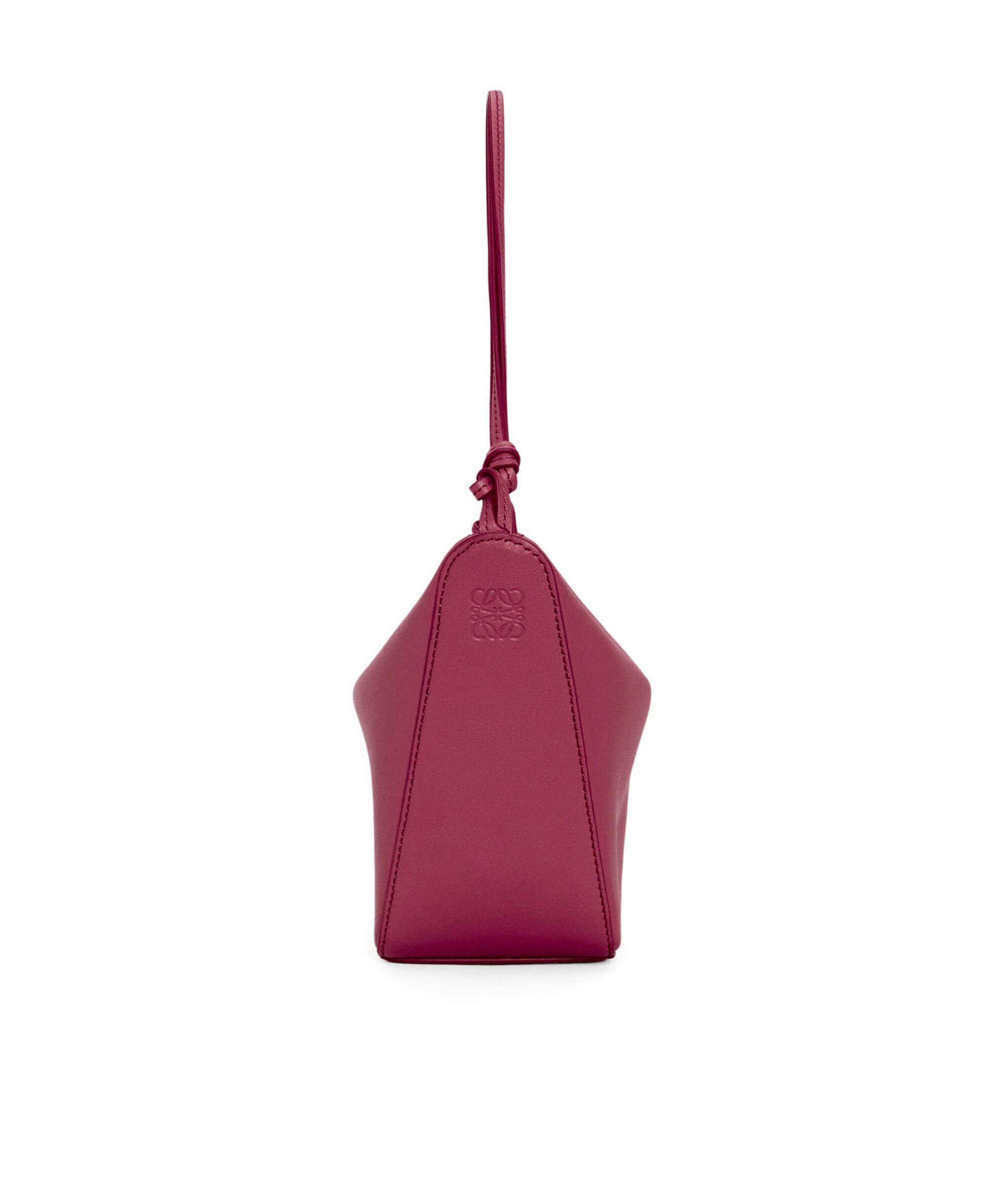 Loewe Hammock Drawstring Small Leather Shoulder Bag In Red