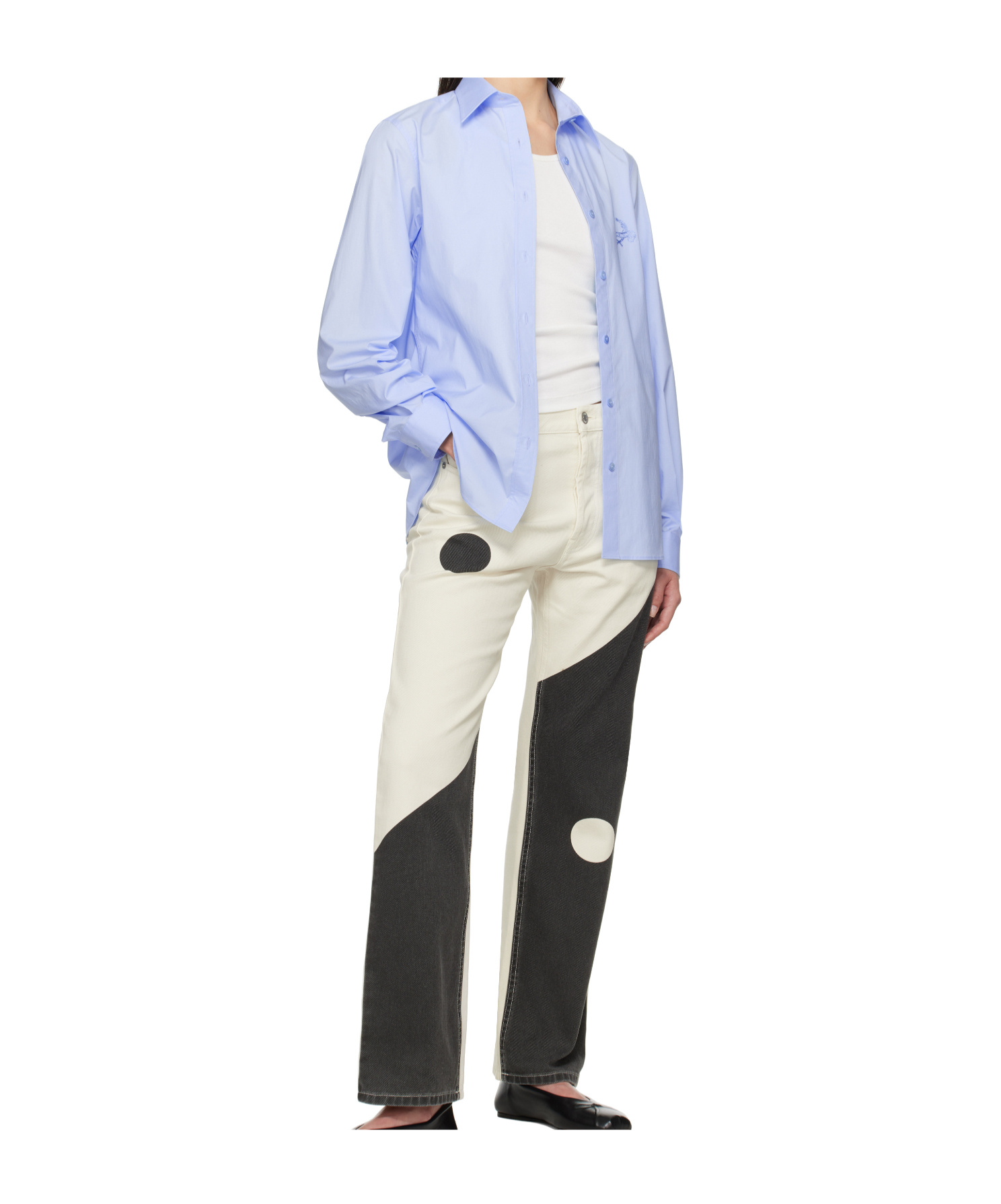 Moschino Belt Loop Jeans In Multi