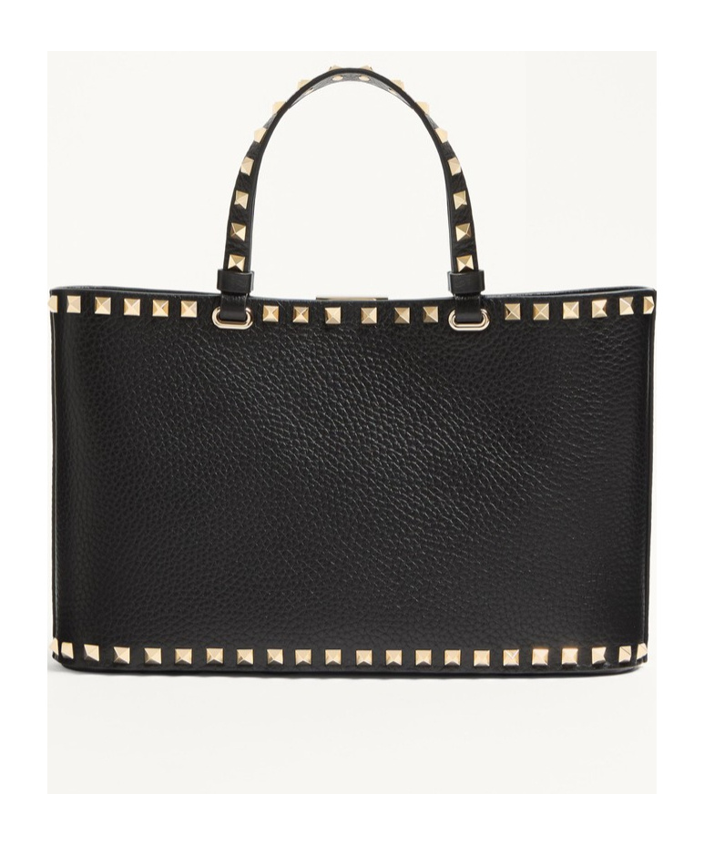 Valentino Garavani Rockstud Small Shopping Bag In Grainy Calfskin