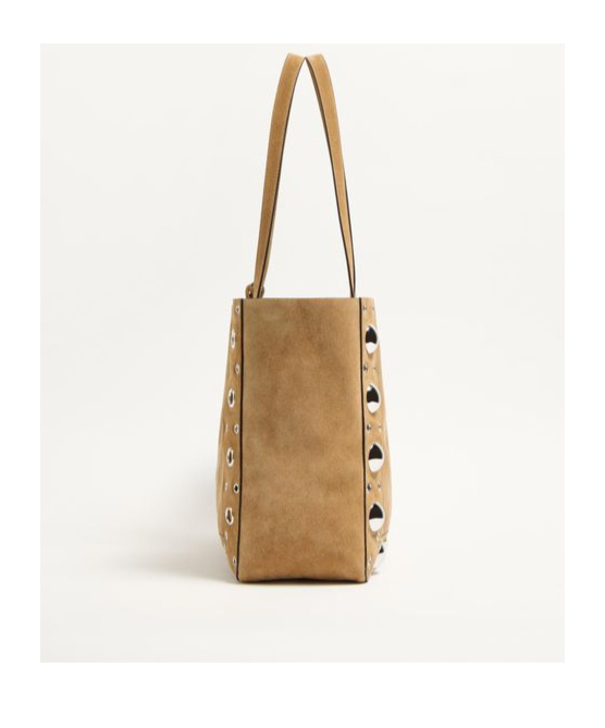 Valentino Logo Tote Bag In Nude