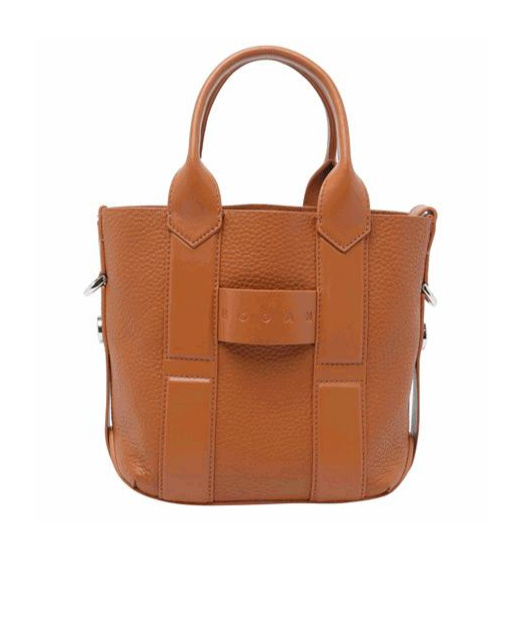 Hogan Small Leather Cross-body Handbag And Handles In Brown