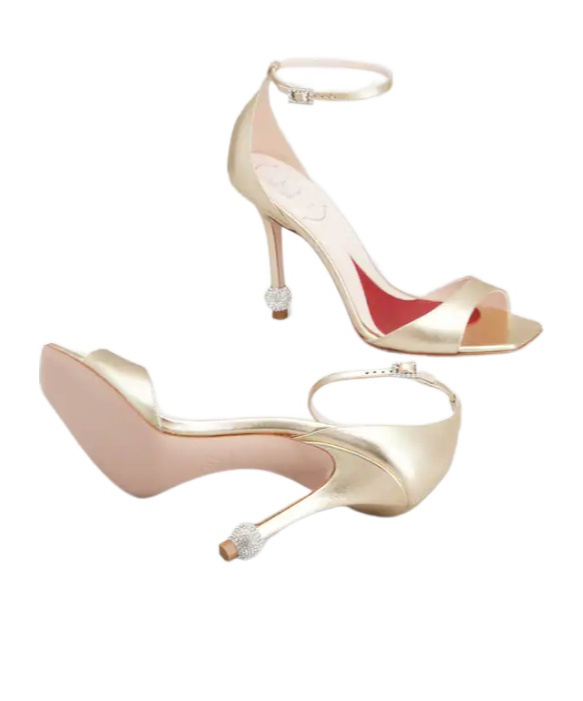 Roger Vivier Jewel-decorated High-heeled Sandals In Nude