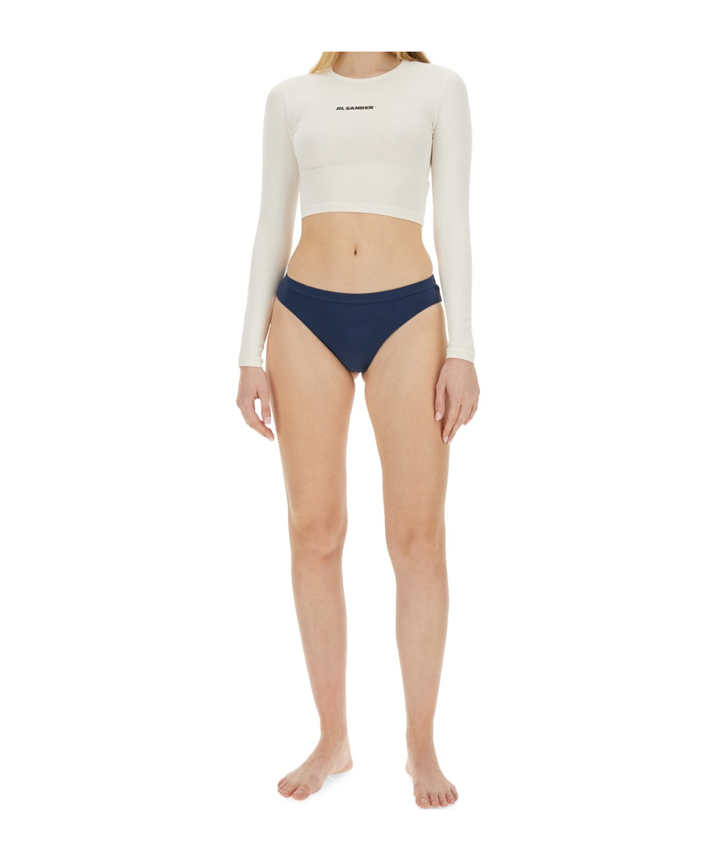 Jil Sander Mid-rise Bikini Brief Bottom In Blue