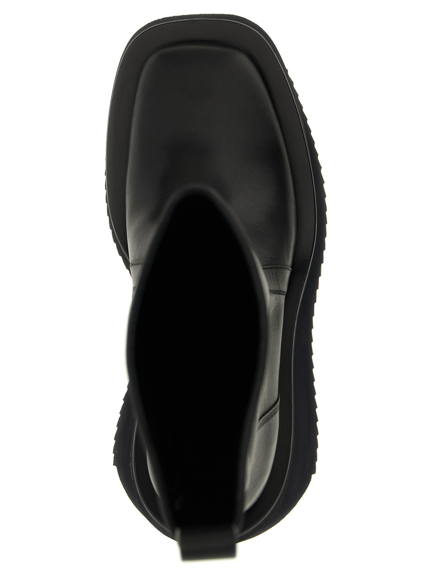 Rick Owens 14mm Factory Topstitching Platform Boots In Black