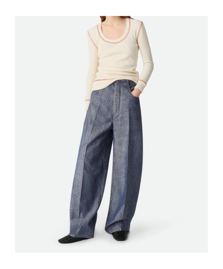 Bottega Veneta Belt-loop Jeans In Gray