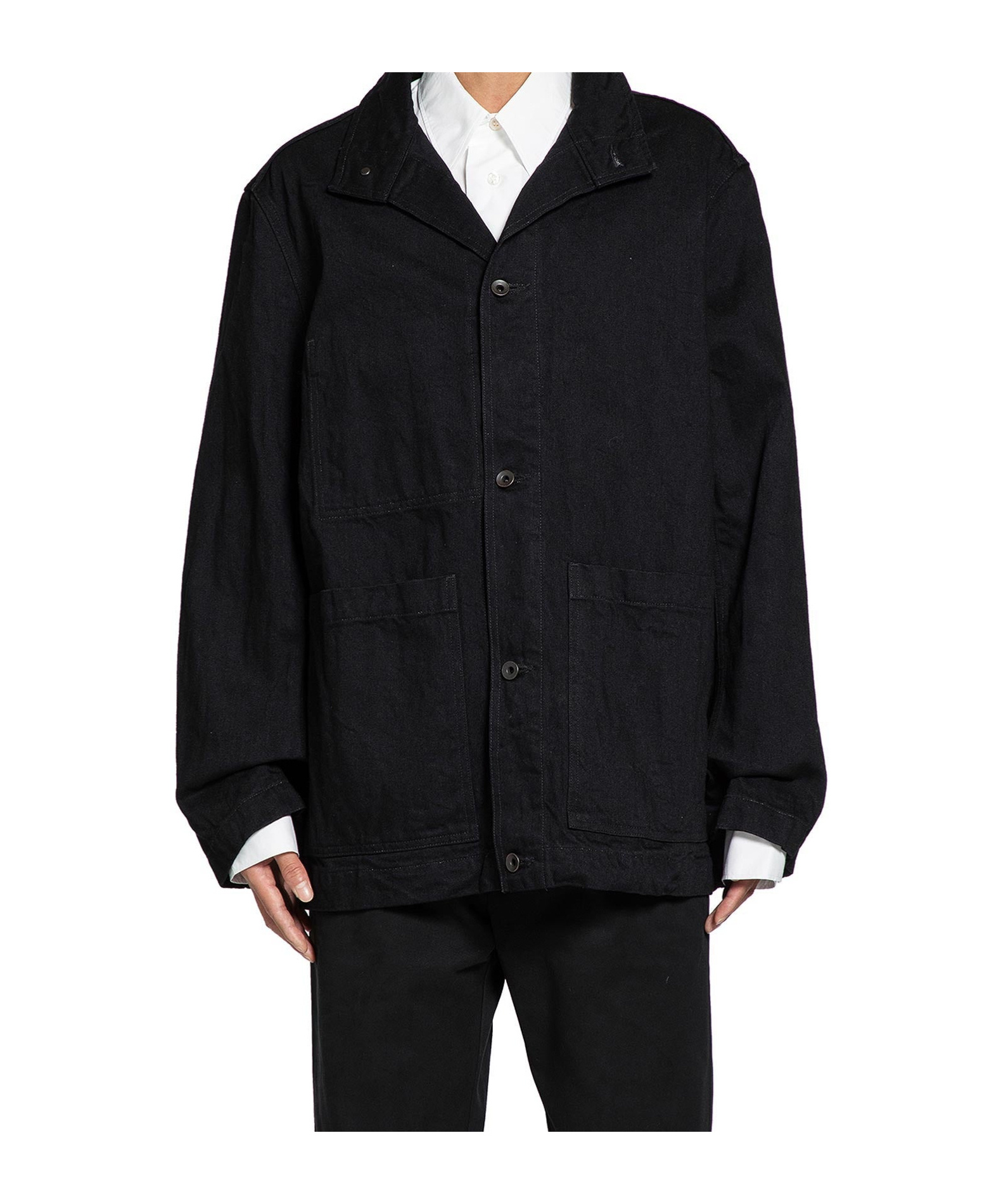 Studio Nicholson Cotton Shirt Jacket In Black