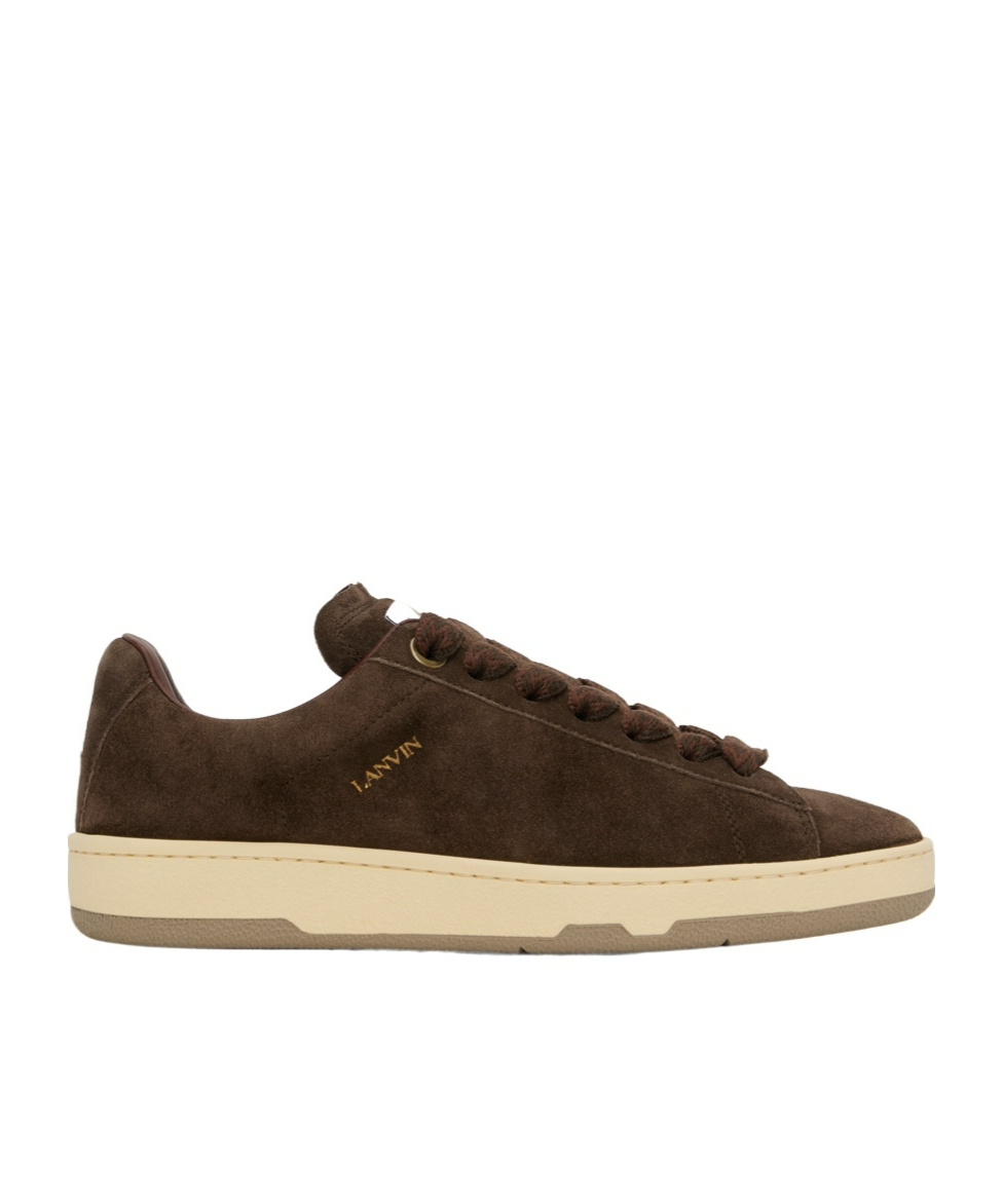 LANVIN SUEDE CURB LITE LOW-CUT CASUAL SHOES 