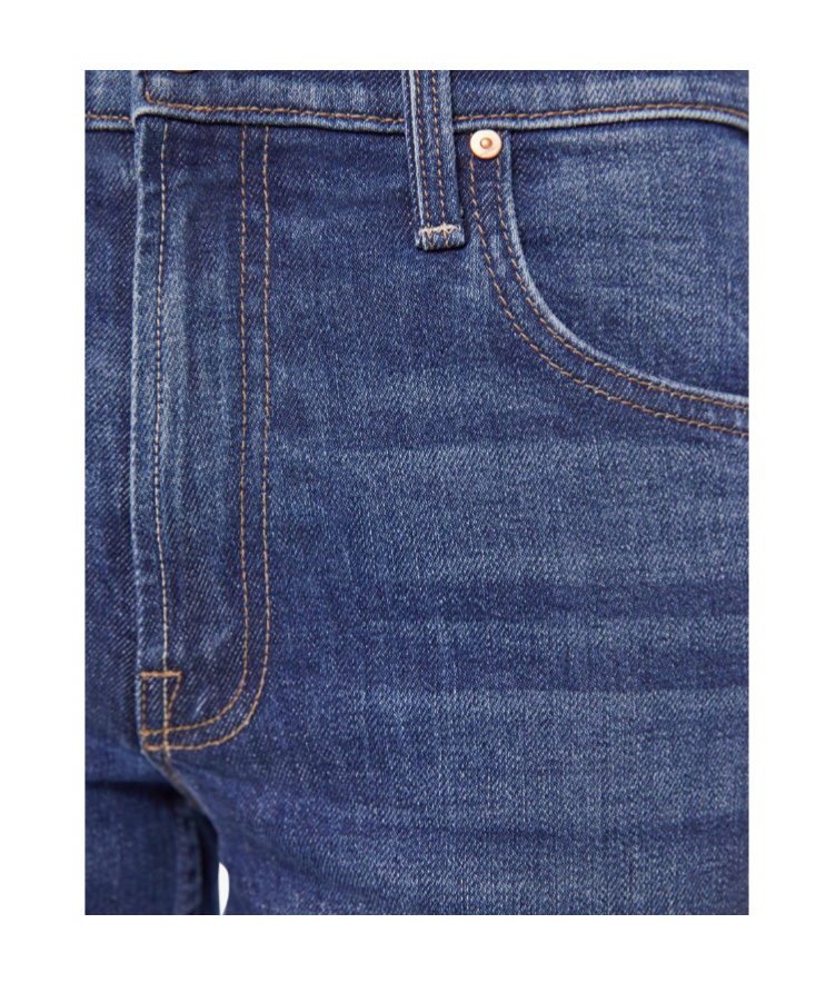 Mother The Bookie Sneak Bootcut Jeans In Blue
