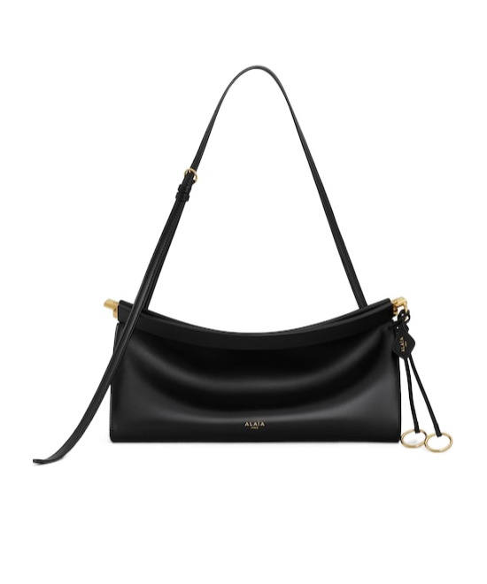 Shop Alaïa Small Le Click East West Shoulder Bag In Black