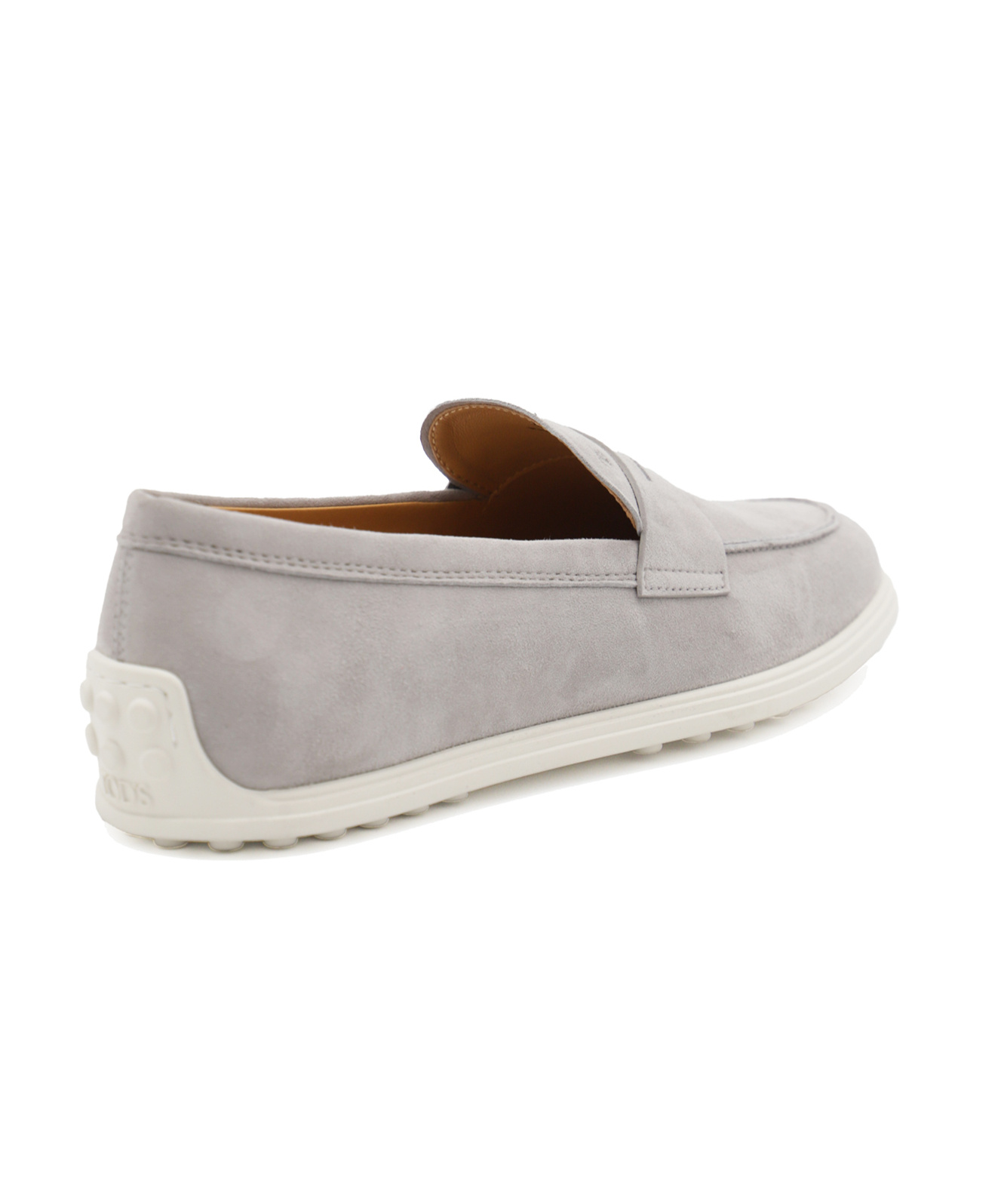 Tod's Lace-up Suede Almond Toe Rubber Sole Shoes In Gray