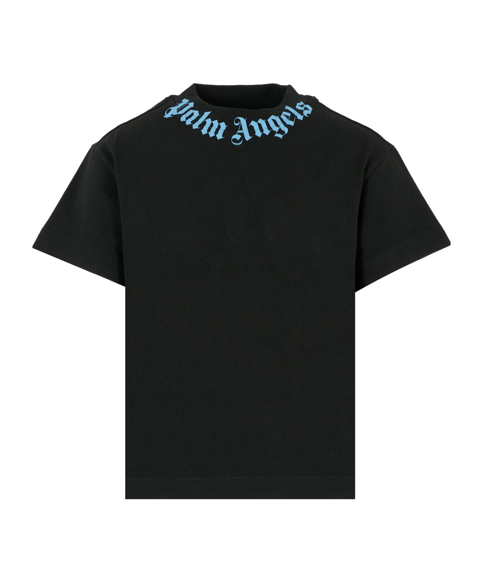 Palm Angels Kids Logo Printed T-shirt In Black