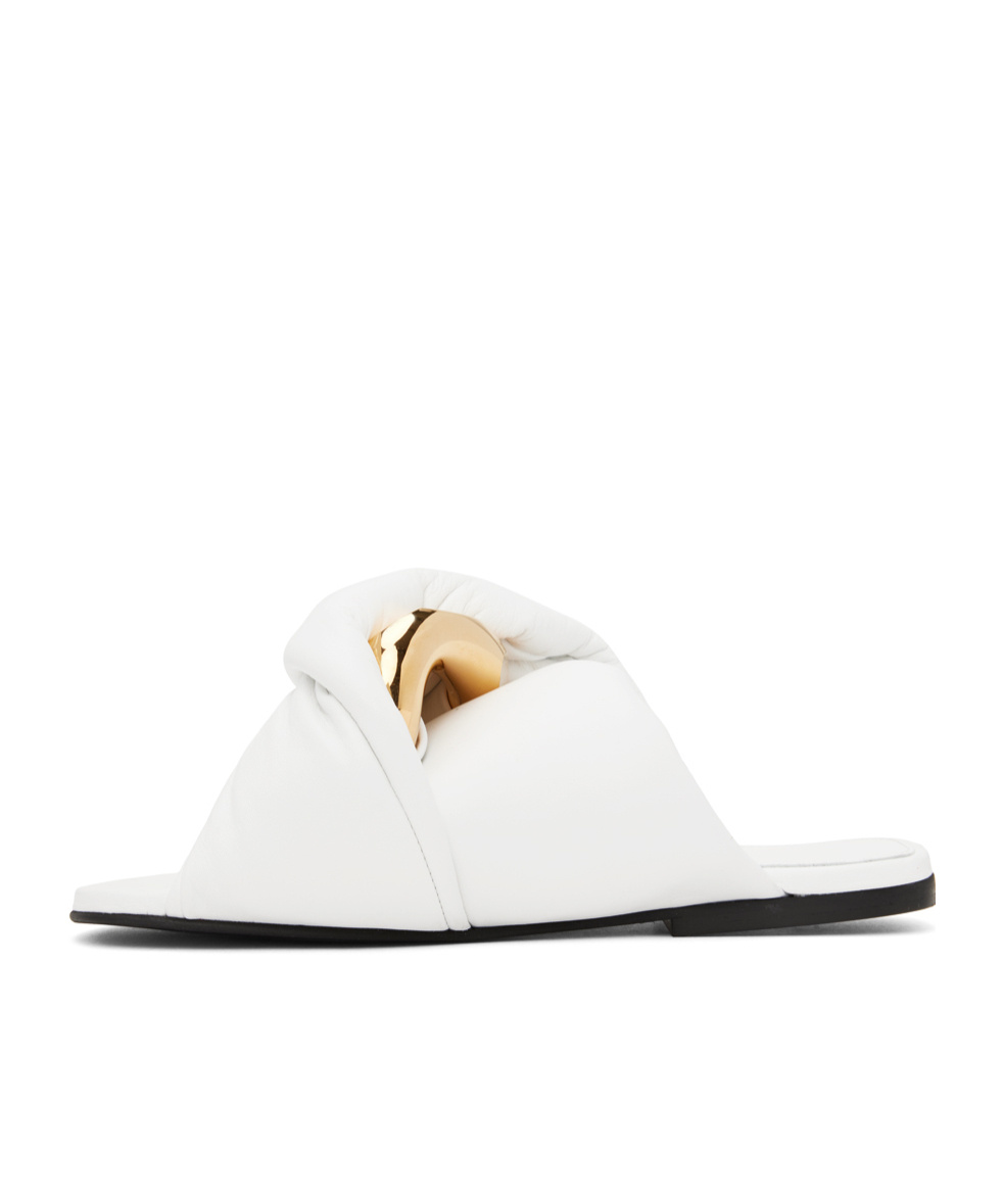 Jw Anderson Chain Twist Flip Flops In White