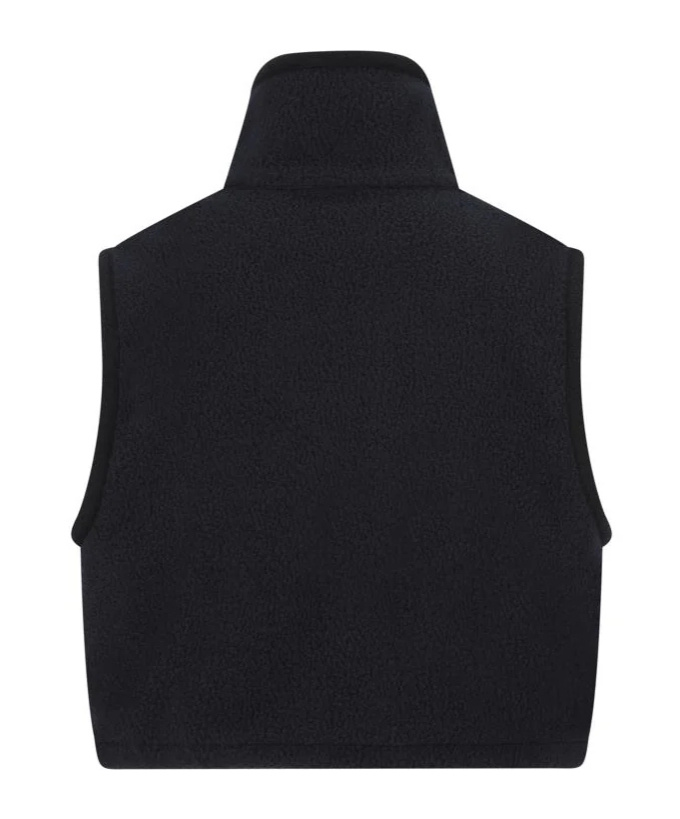 Miu Miu Zip-up Fleece Waistcoat In Black