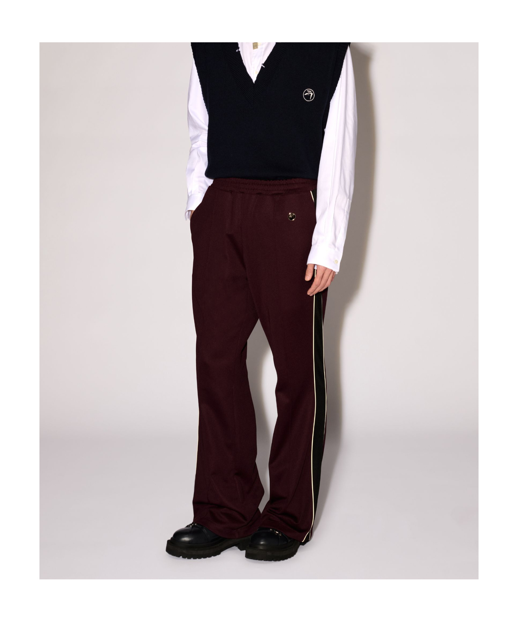 Ambush Side-stripe Track Pants In Black