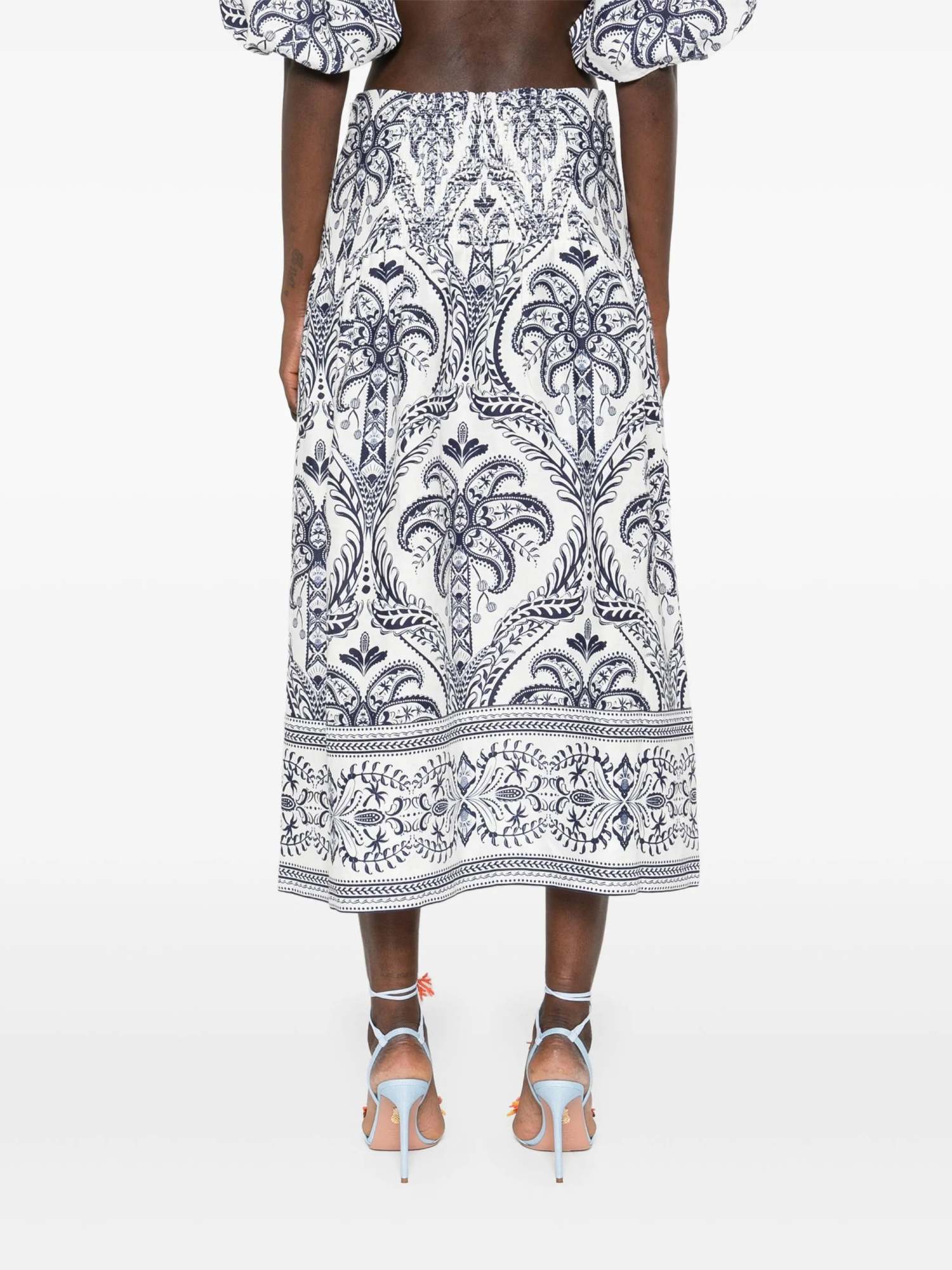 Farm Rio Patterned Skirt In Multi