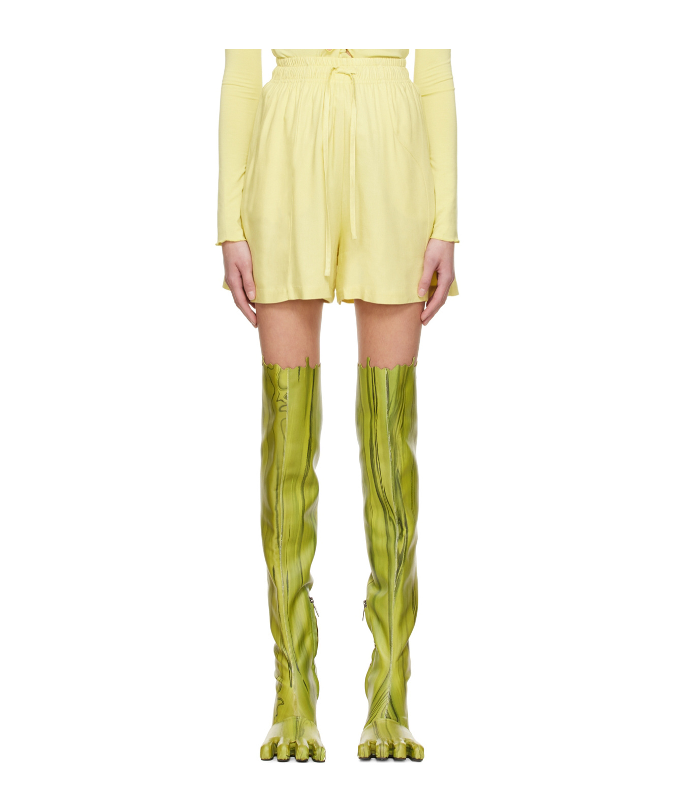 Avavav Holy Bowling Shorts In Yellow
