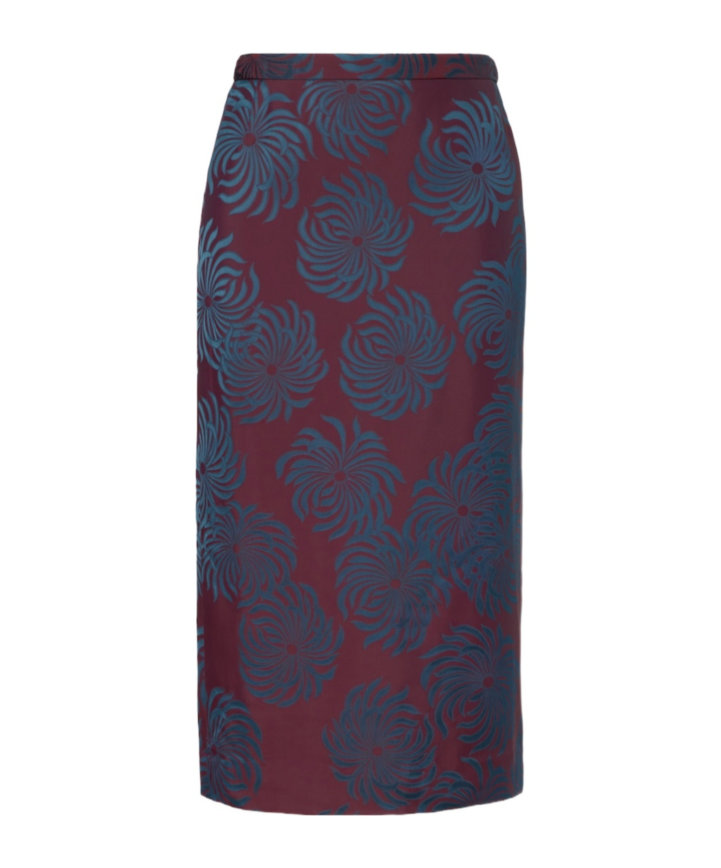 Dries Van Noten Jacquard Midi Skirt In Blue