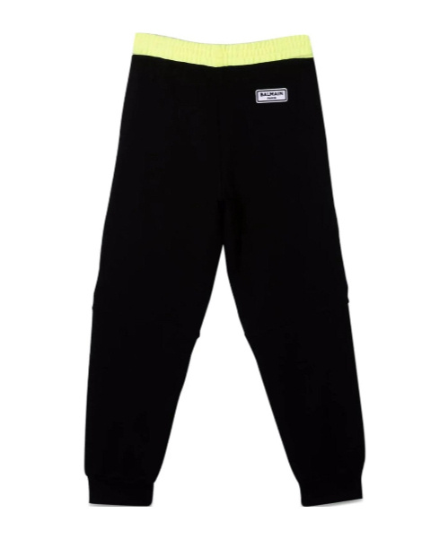 Balmain Teen Colour-block Track Pants In Black