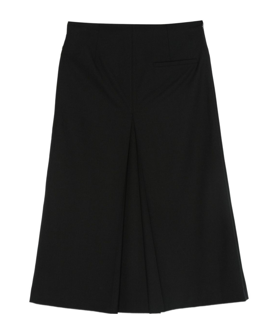 Semicouture Tracy Pleated Midi Skirt In Black