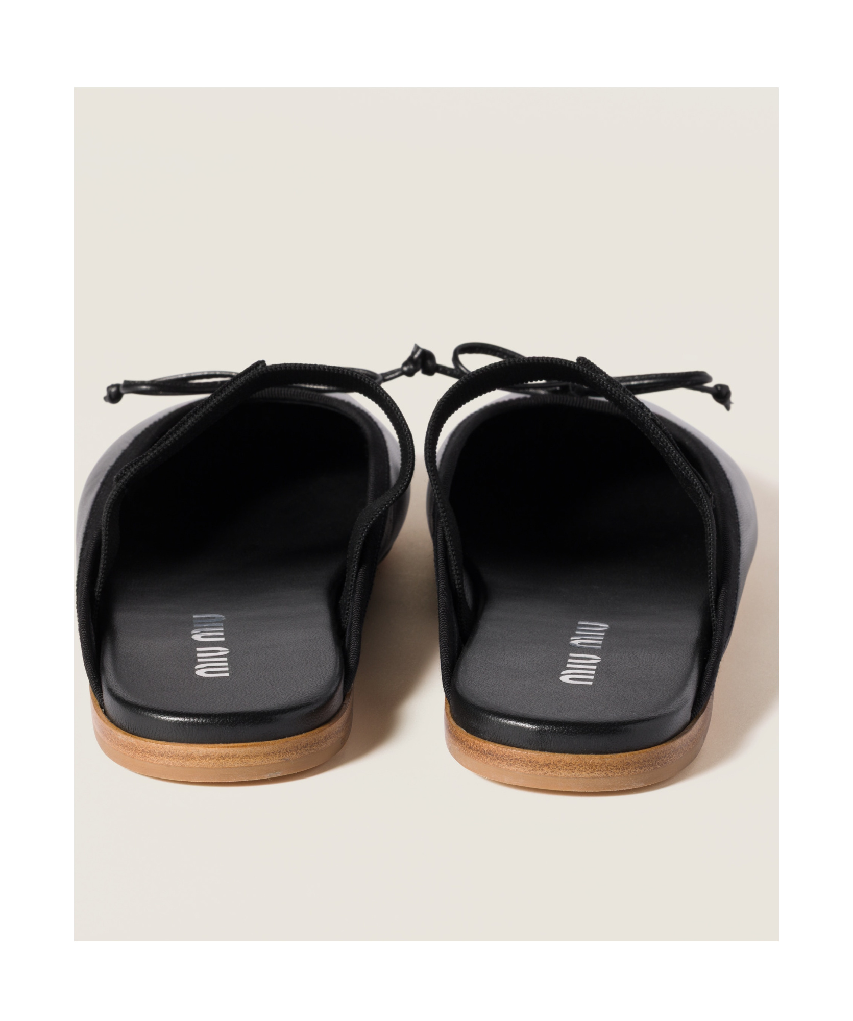 Miu Miu Black Viscose Mules In Black