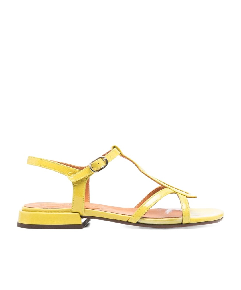 Shop Chie Mihara Flat Sandals In Yellow