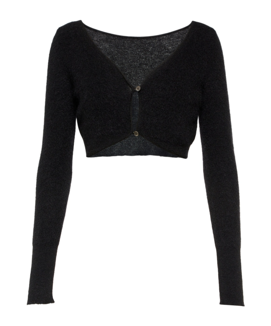 Jacquemus Le Cardigan Alzou Cropped Cardigan In Black