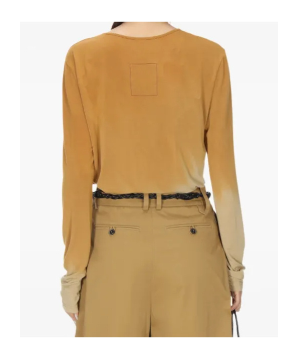Uma Wang Ombre-effect Long-sleeve T-shirt In Brown