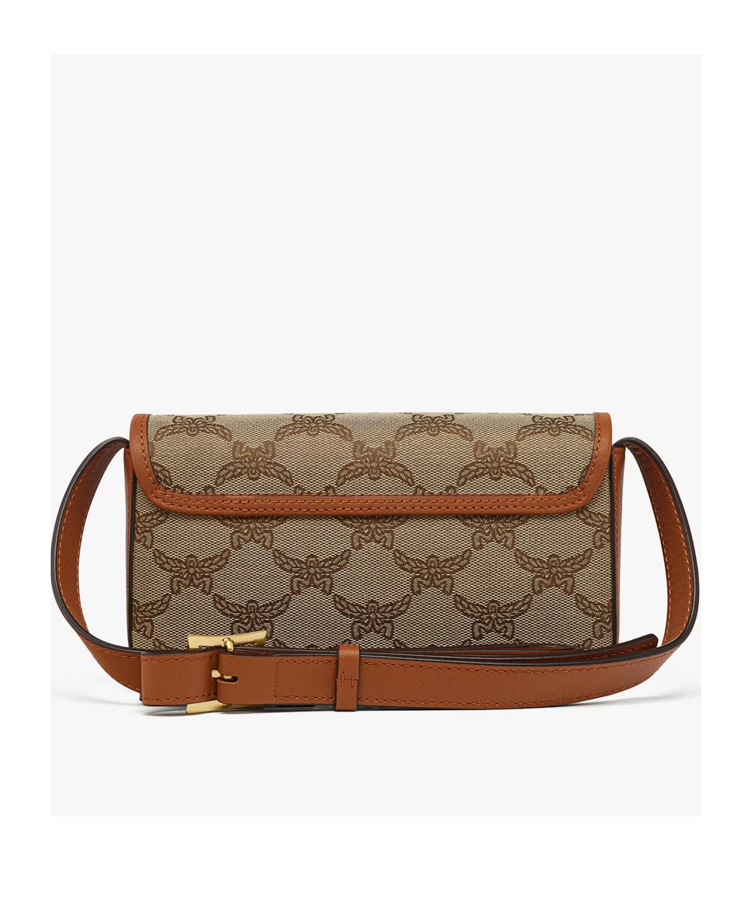 Mcm Himmel Lauretos Jacquard Cross-body Bag In Brown