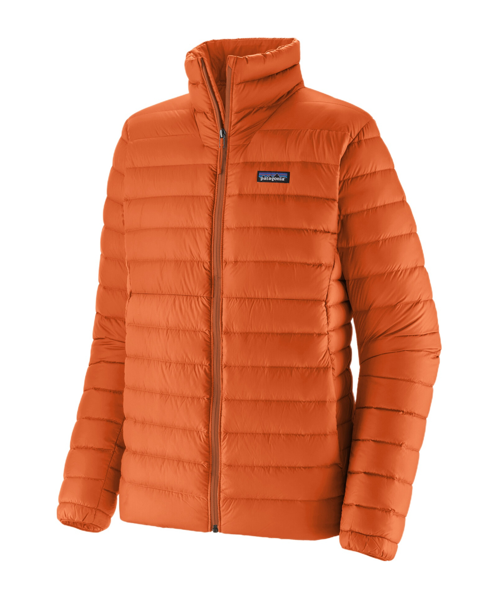 Patagonia Right-collar Down Jacket In Orange