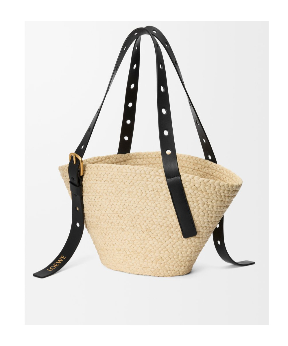 Shop Loewe Punched-holes Tote Bag In Natural
