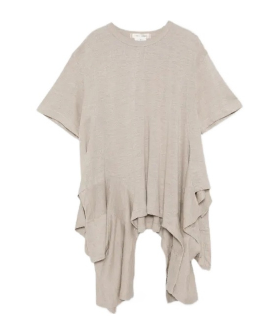 Comme Des Garçons Asymmetrical Ruffle T-shirt In Neutral
