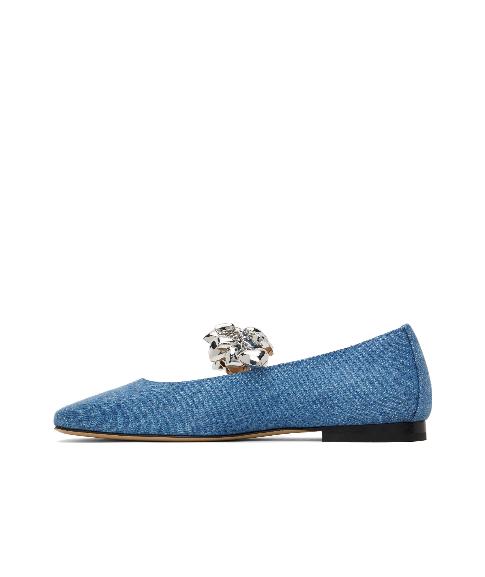 Machmach Square Toe Ballet Flats In Blue
