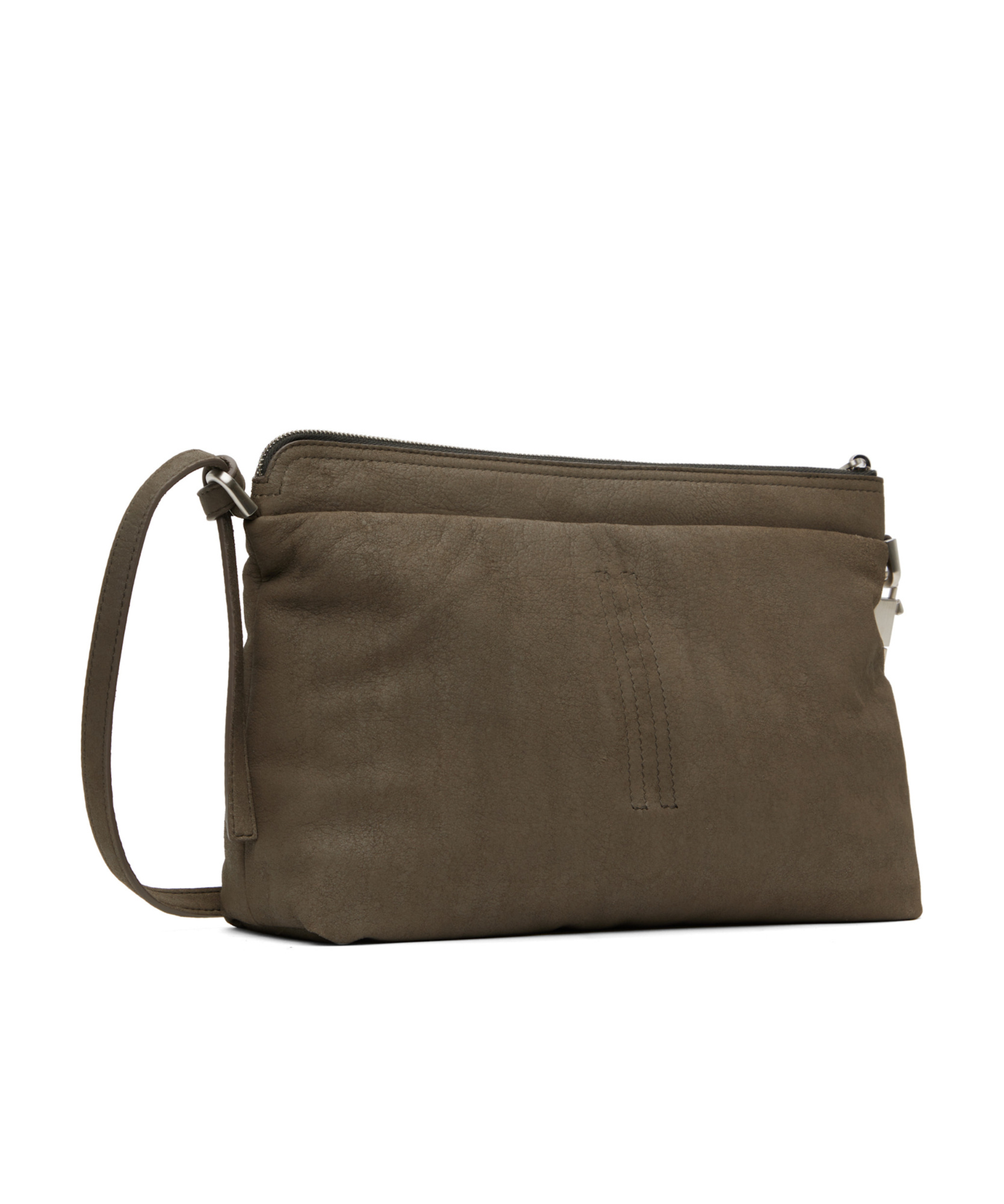 Rick Owens Zippered Crossbody Bag In Brown