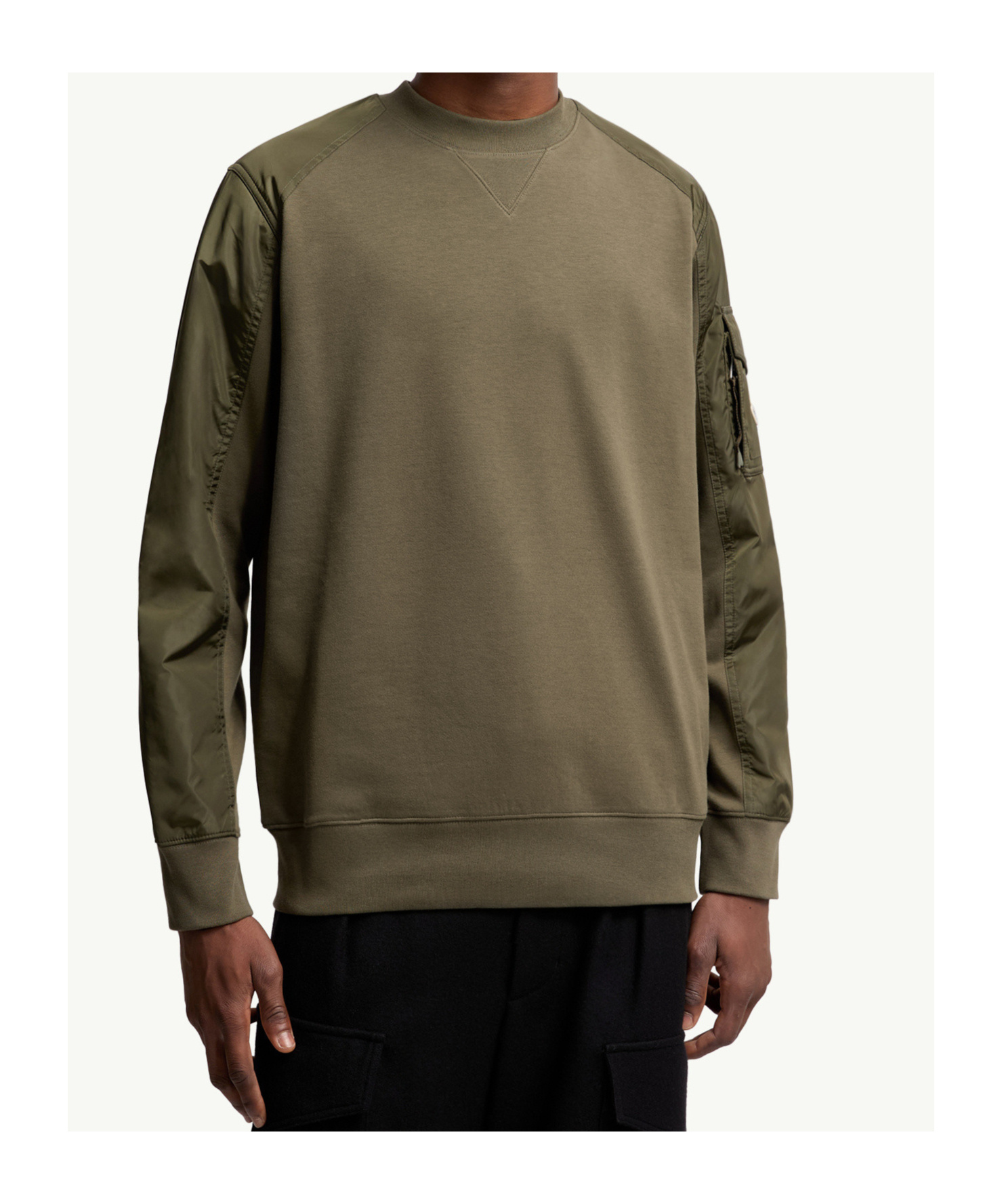 Moncler Cotton-blend Sweatshirt In Green