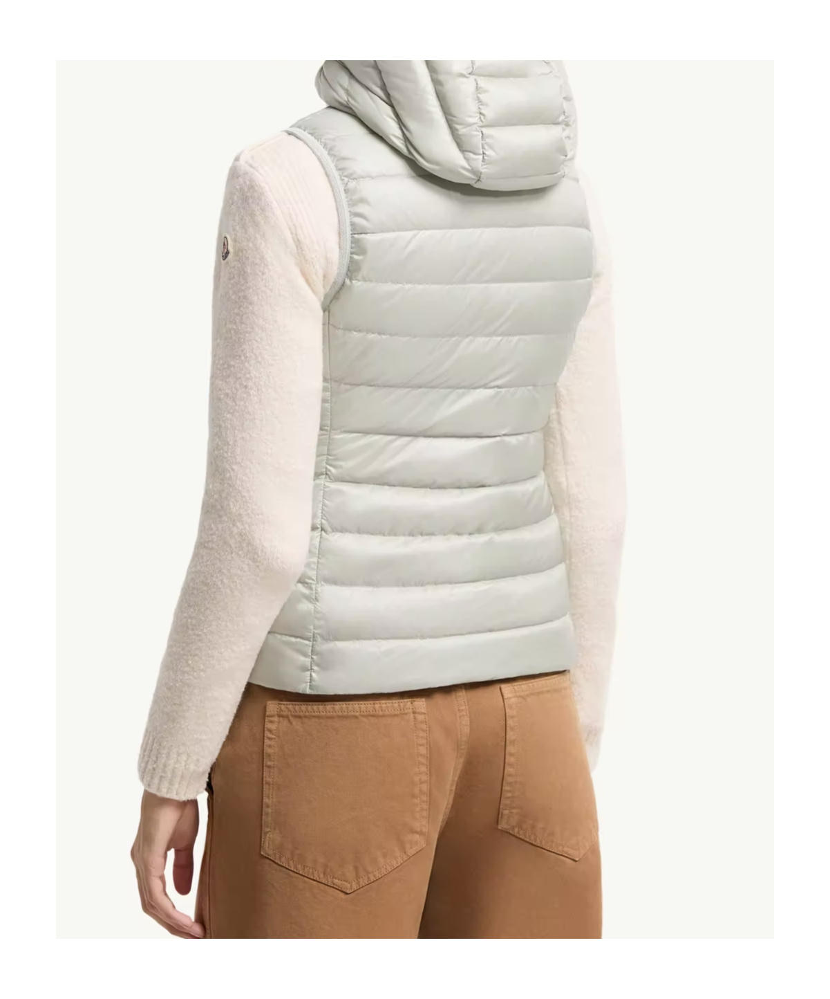 Moncler Glycosse Hooded Down Vest In Gray