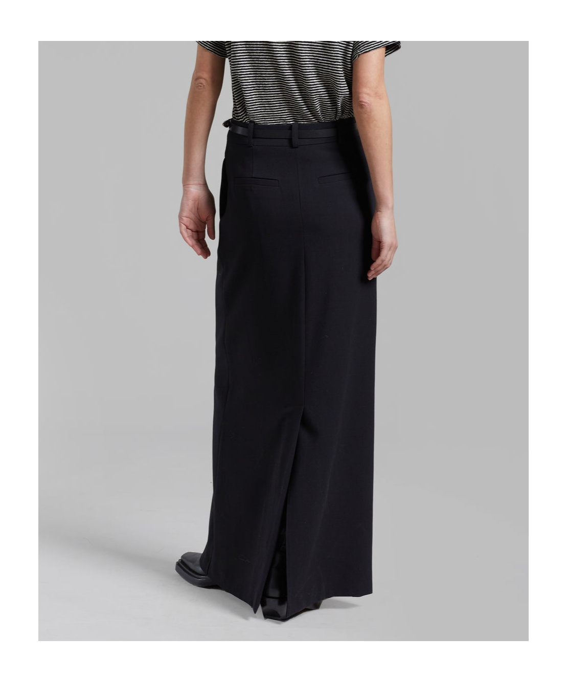 THE FRANKIE SHOP MALVO LONG PENCIL SKIRT - BLACK