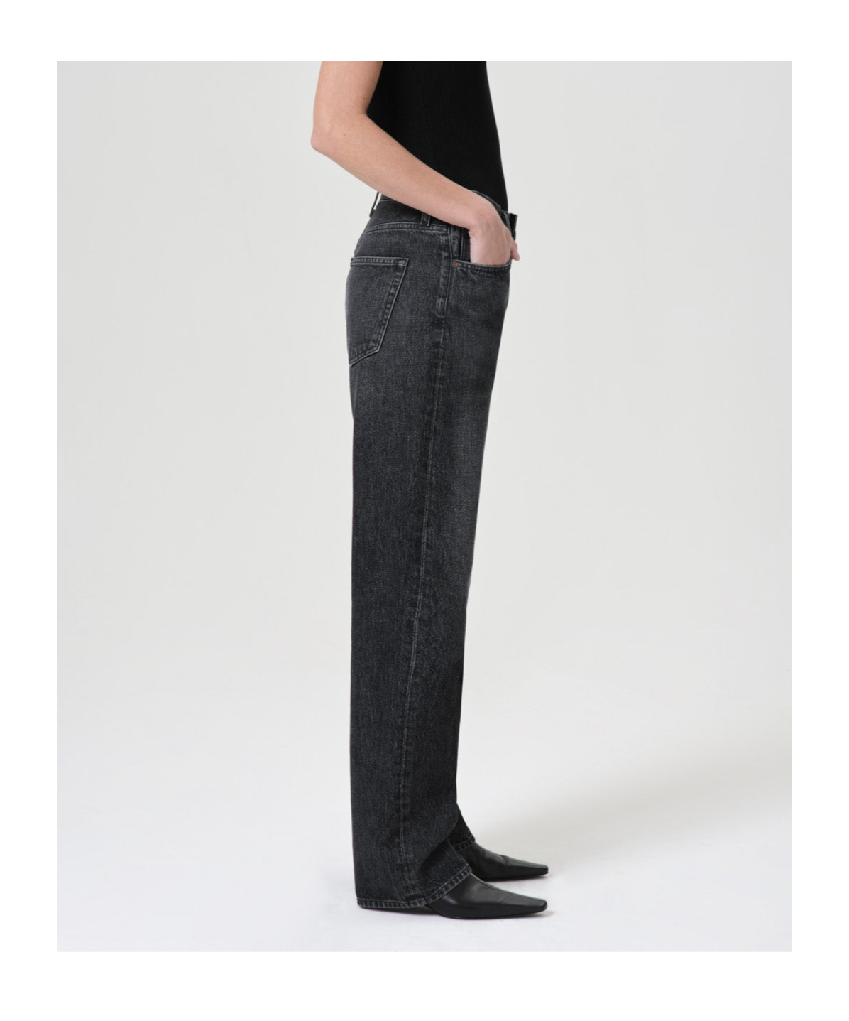 Agolde Kelly High Rise Jean In Eclipse In Black