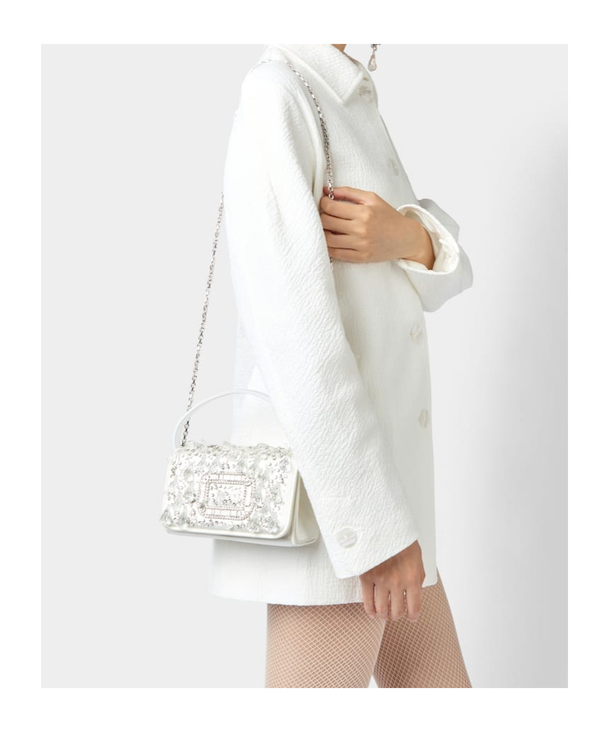 Roger Vivier Pilgrim Extra-small Shoulder Bag In Cream