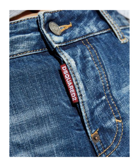 Shop Dsquared2 Distressed Cropped Jeans In Blue