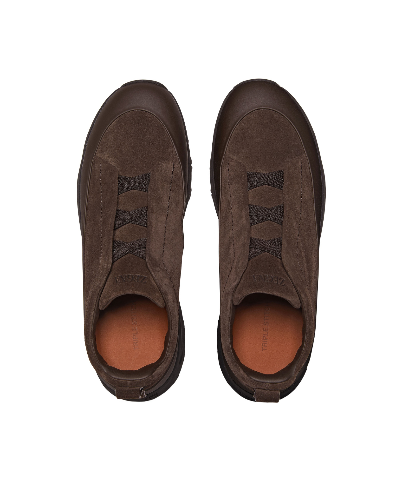 Zegna Triple Stitch Monte Low-top Sneakers In Brown