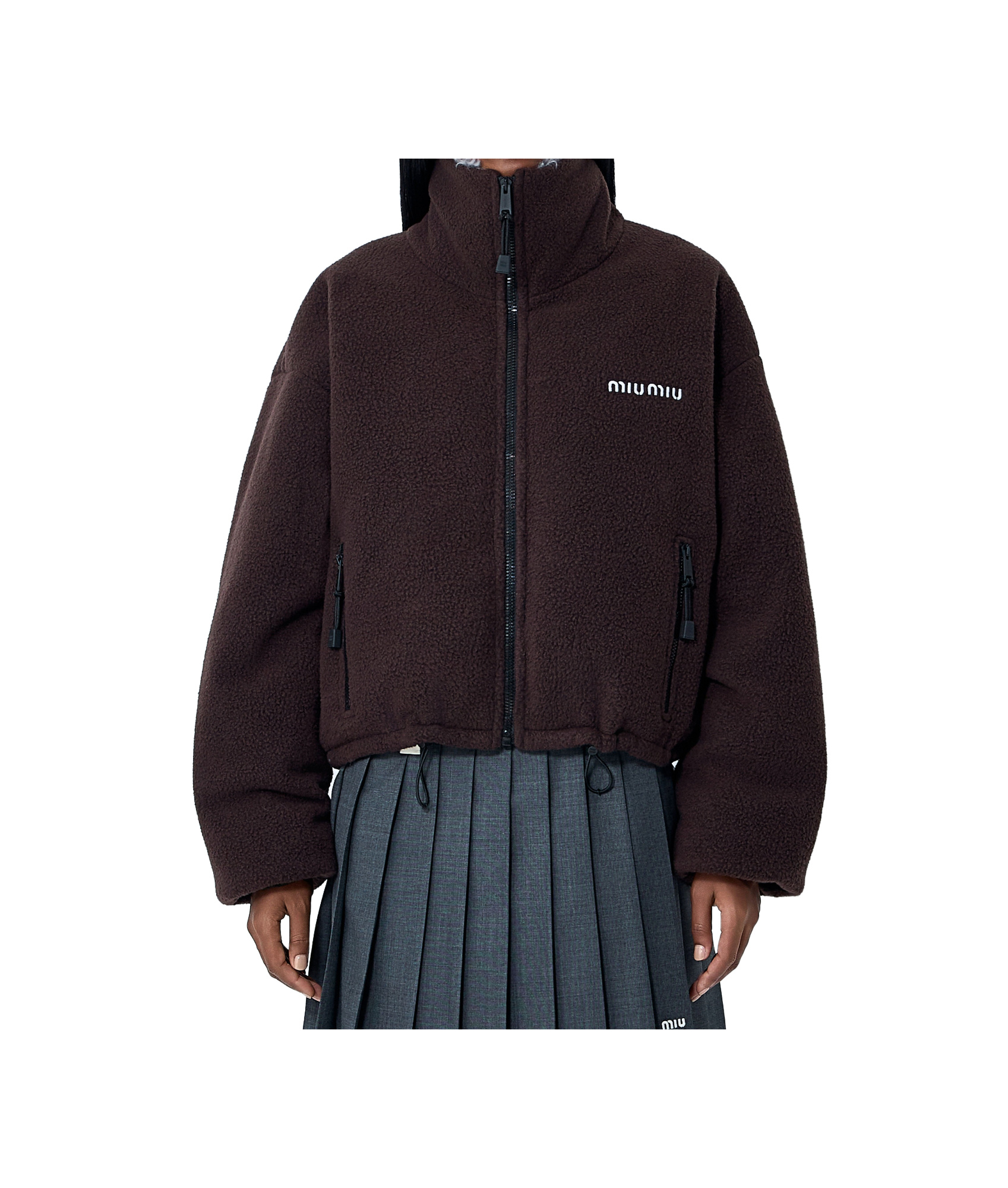 Miu Miu Zipper Jacket In Black