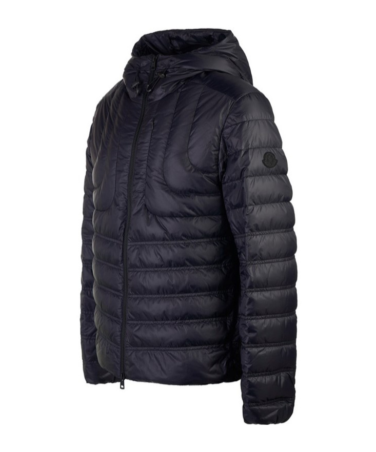 Moncler Long-sleeved Down Jacket In Black