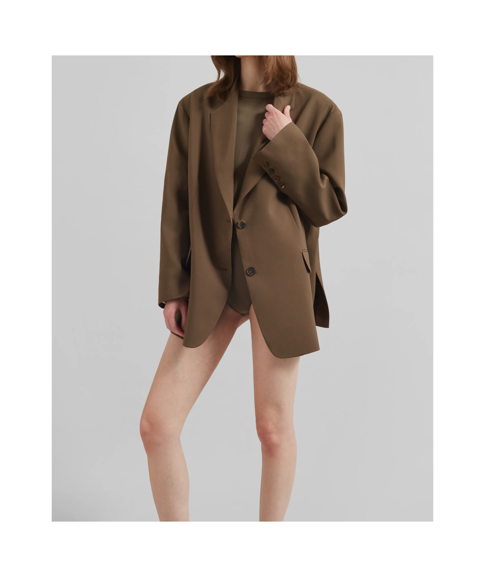 The Frankie Shop Bea Blazer - Chocolate In Neutral