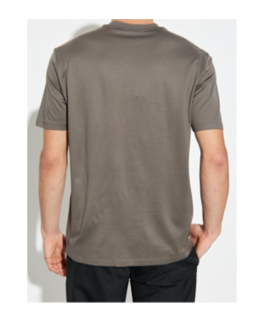 Emporio Armani Eagle-logo Crew-neck T-shirt In Gray
