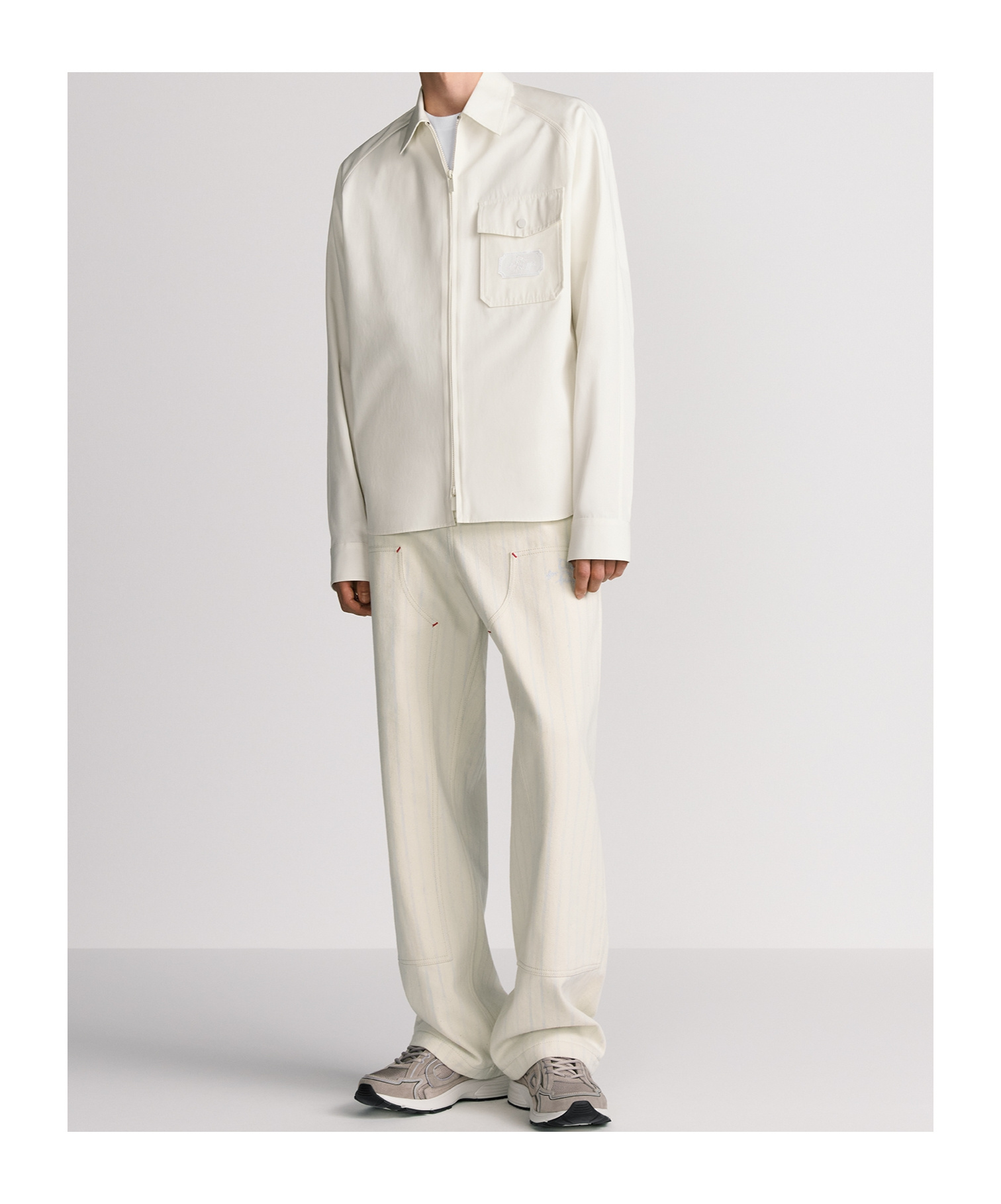 Dior Zippered Shirt In White