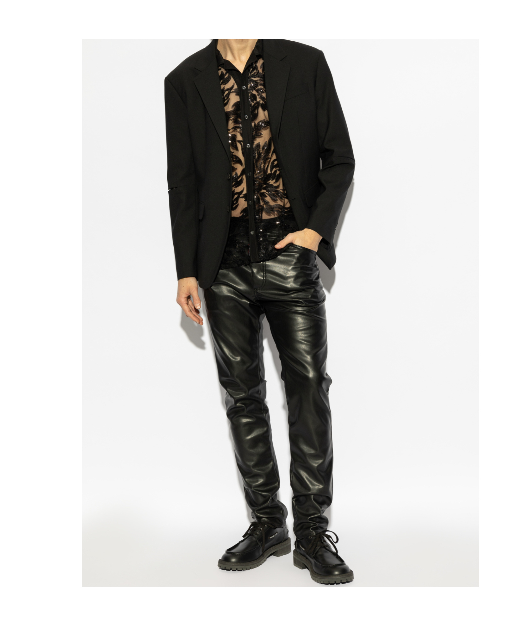 Dsquared2 Long-sleeved Suit Coat In Black