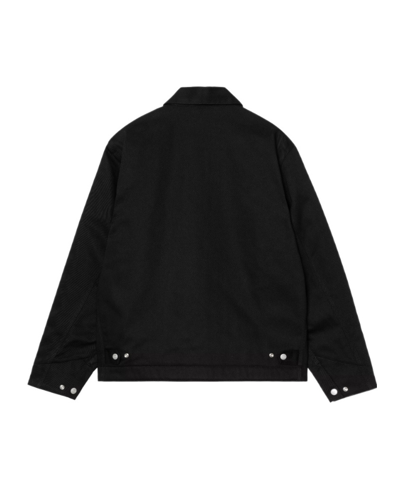Carhartt Wip Logo Embroidered Zip-up Jacket In Black