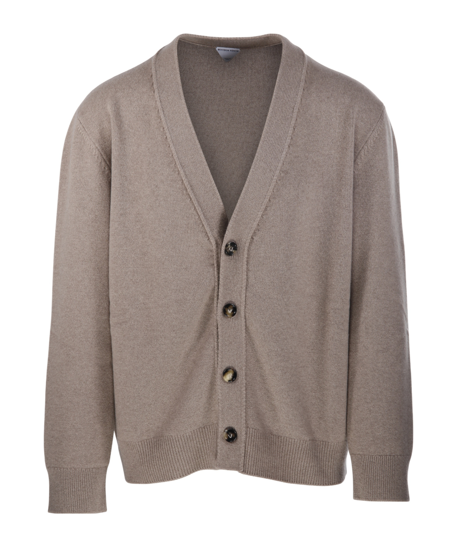 Bottega Veneta Long-sleeved Cardigan In Gray