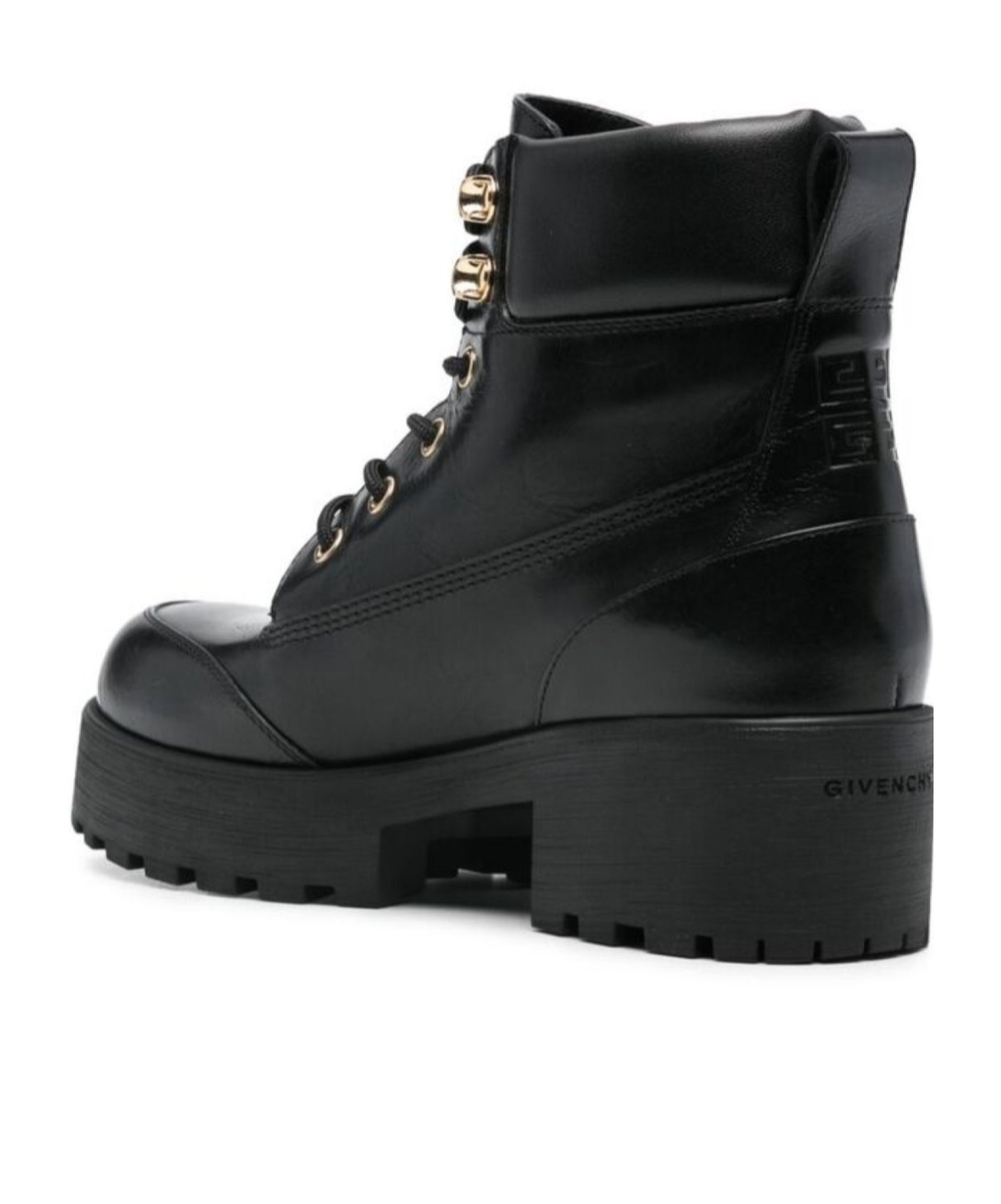 Givenchy Trekker Leather Combat Boots In Black