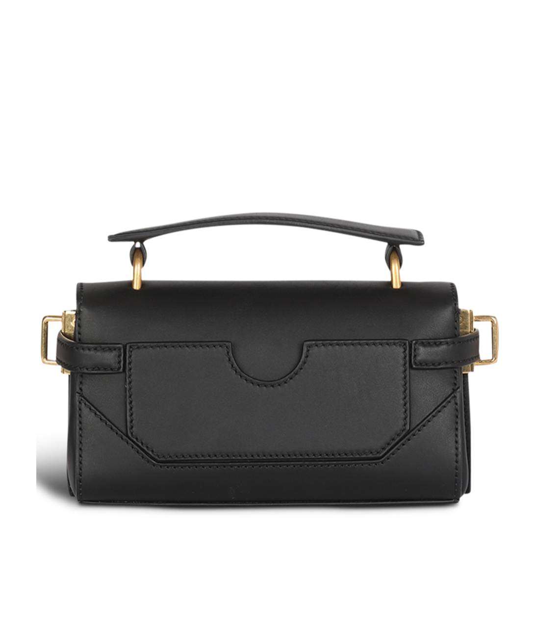 Balmain Small Top Handle B-buzz Bag In Black